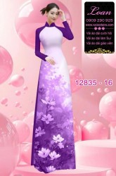 Vải áo dài hoa in 3D