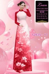 Vải áo dài hoa in 3D