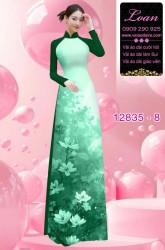 Vải áo dài hoa in 3D