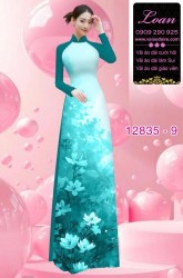 Vải áo dài hoa in 3D