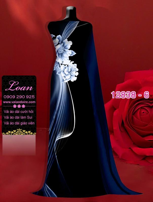 Vải áo dài hoa in 3D