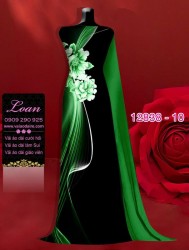 Vải áo dài hoa in 3D