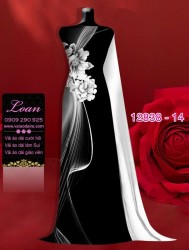 Vải áo dài hoa in 3D