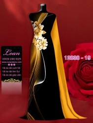 Vải áo dài hoa in 3D