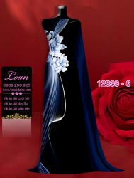 Vải áo dài hoa in 3D