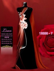 Vải áo dài hoa in 3D