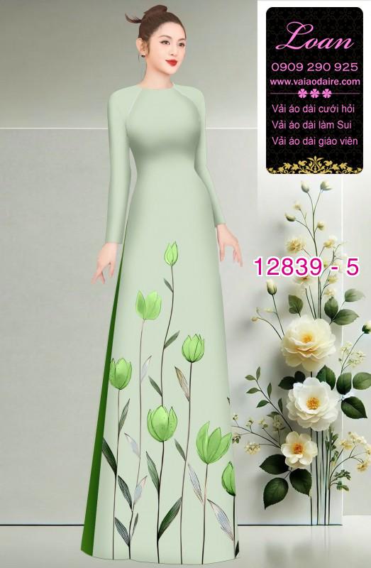 Vải áo dài hoa in 3D