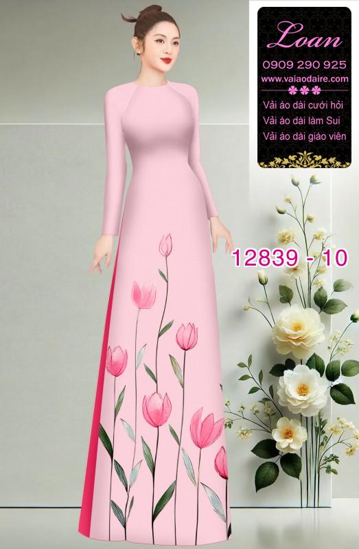 Vải áo dài hoa in 3D