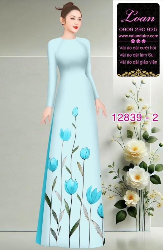 Vải áo dài hoa in 3D