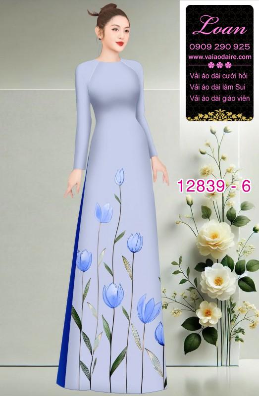 Vải áo dài hoa in 3D