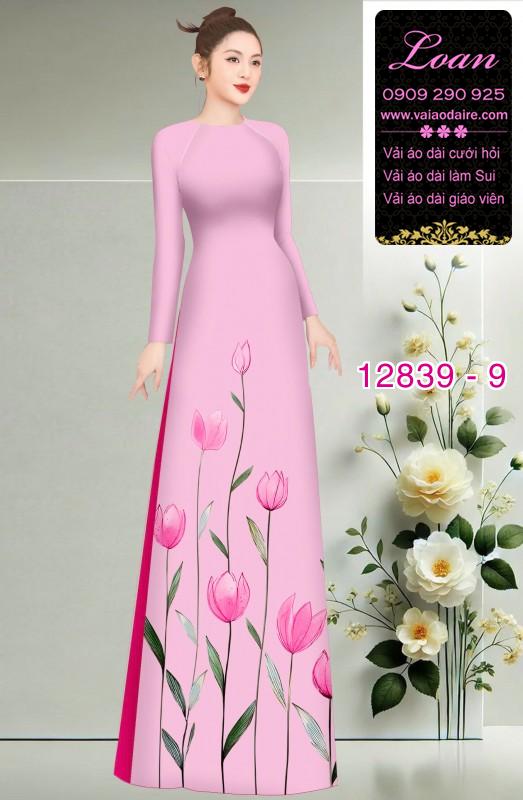 Vải áo dài hoa in 3D