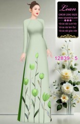 Vải áo dài hoa in 3D