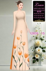 Vải áo dài hoa in 3D