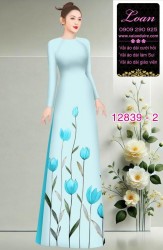 Vải áo dài hoa in 3D