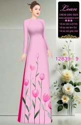 Vải áo dài hoa in 3D