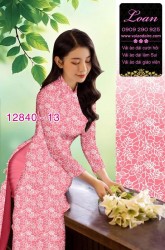 Vải áo dài hoa nhí