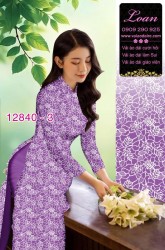 Vải áo dài hoa nhí