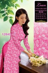 Vải áo dài hoa nhí