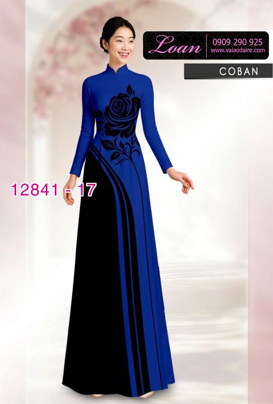 Vải áo dài hoa in hai da