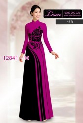 Vải áo dài hoa in hai da