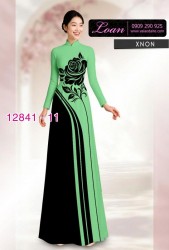 Vải áo dài hoa in hai da