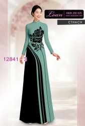 Vải áo dài hoa in hai da