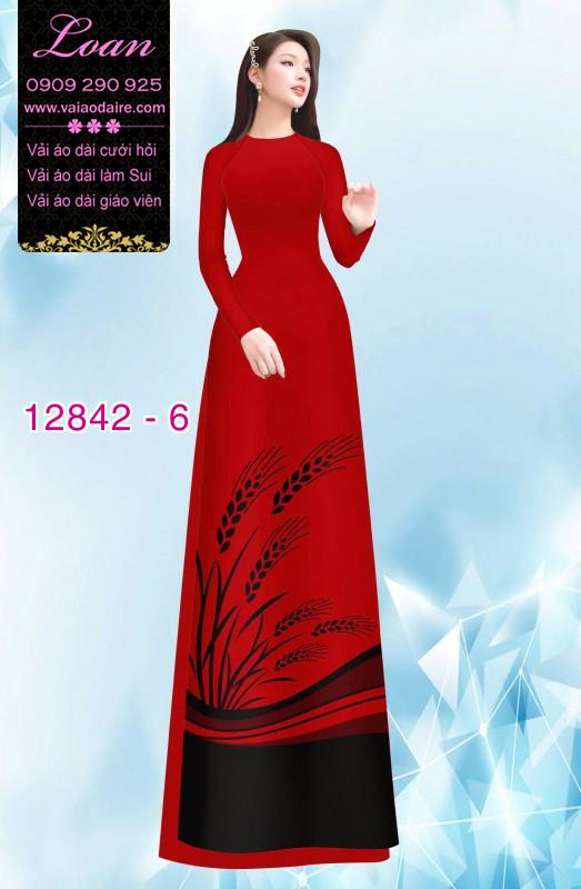 Vải áo dài hoa in hai da