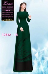 Vải áo dài hoa in hai da