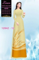 Vải áo dài hoa in hai da