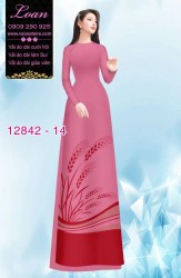 Vải áo dài hoa in hai da