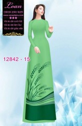 Vải áo dài hoa in hai da