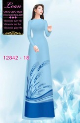 Vải áo dài hoa in hai da