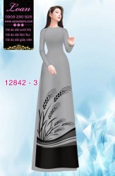 Vải áo dài hoa in hai da