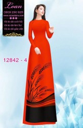 Vải áo dài hoa in hai da