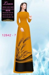 Vải áo dài hoa in hai da