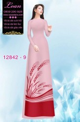 Vải áo dài hoa in hai da