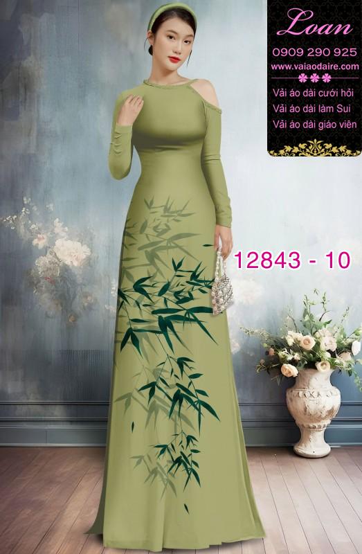 Vải áo dài hoa in hai da