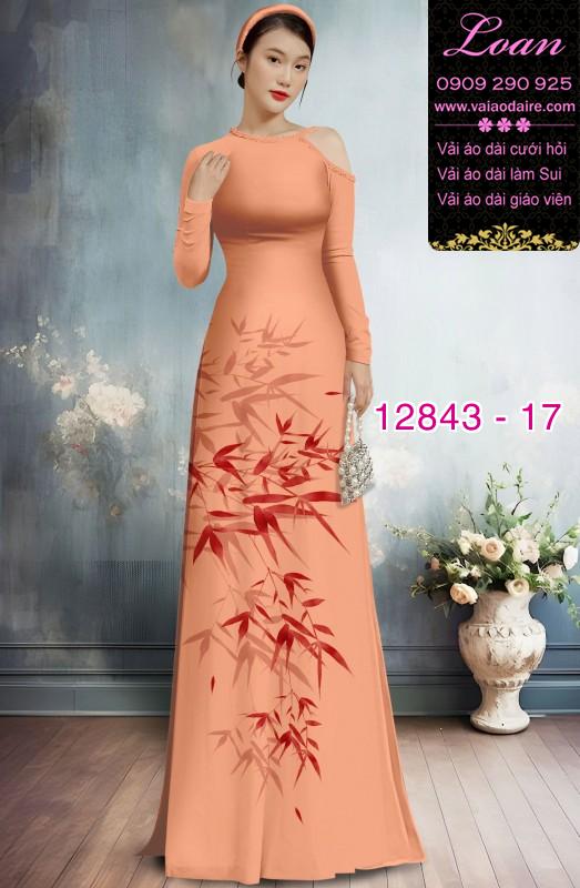 Vải áo dài hoa in hai da