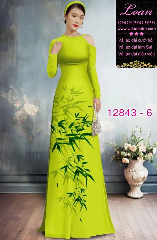 Vải áo dài hoa in hai da