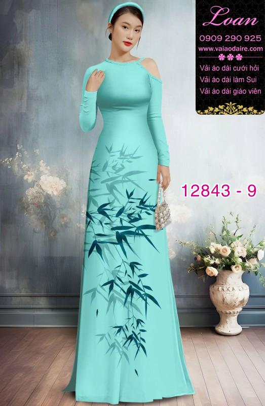 Vải áo dài hoa in hai da