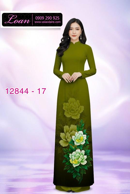 Vải áo dài hoa in 3D