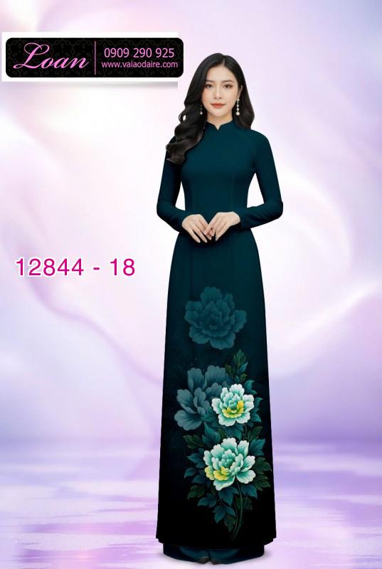 Vải áo dài hoa in 3D