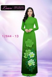 Vải áo dài hoa in 3D