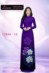 Vải áo dài hoa in 3D