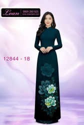 Vải áo dài hoa in 3D