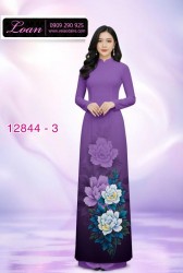 Vải áo dài hoa in 3D