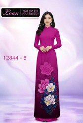 Vải áo dài hoa in 3D