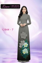 Vải áo dài hoa in 3D