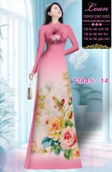 Vải áo dài hoa in 3D