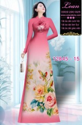 Vải áo dài hoa in 3D